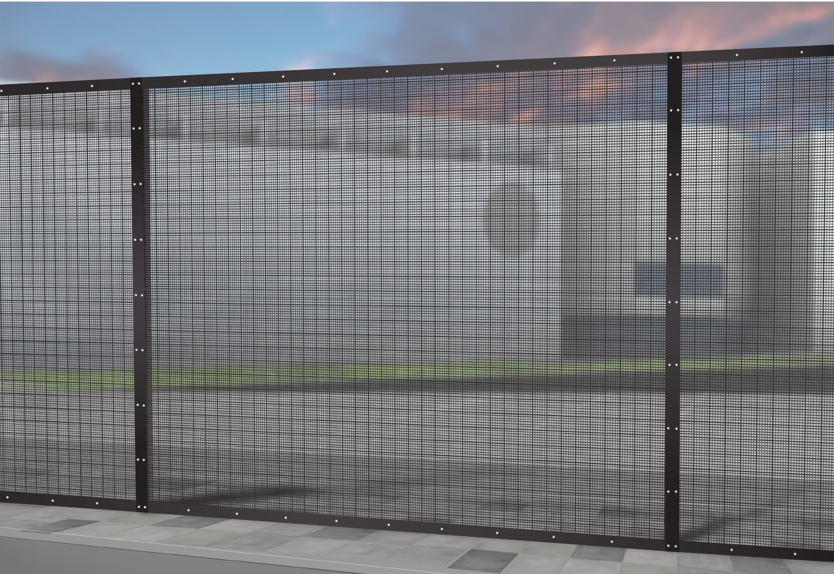 WireWall fencing across an industrial facility